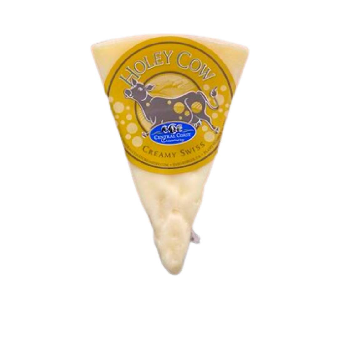 Central Coast Creamery Holey Cow Schweizer Käse Semi-weich Wedge Großhandel – 12 Keile x 6oz