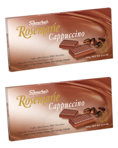 Schmerling's Rosemarie Cappuccino Schweizer Schokoladenriegel, Kaffee gefüllt, 3,5 oz (Packung mit 2)