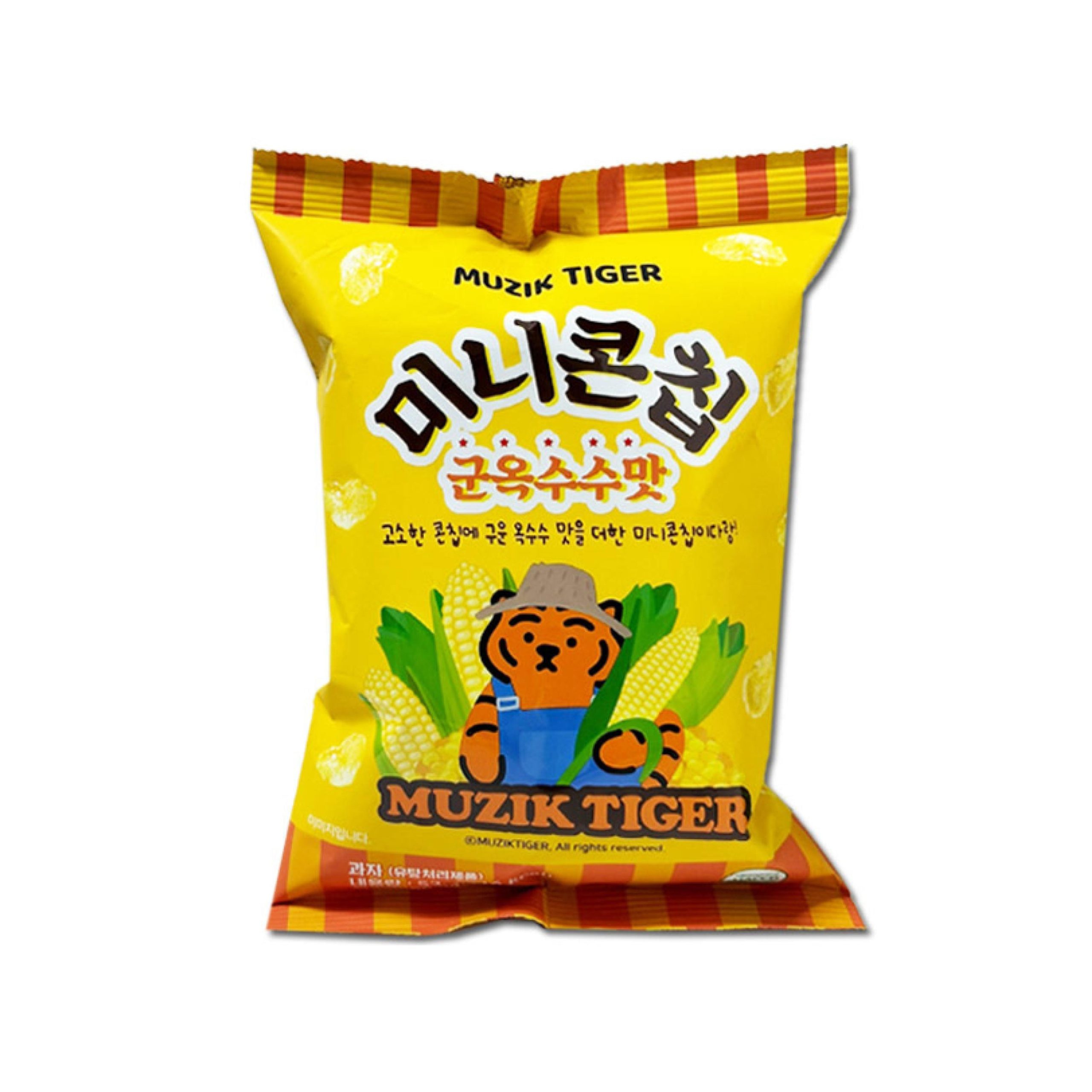 Muzik Tiger Mini Mais Chip Gerösteter Mais (Korea)