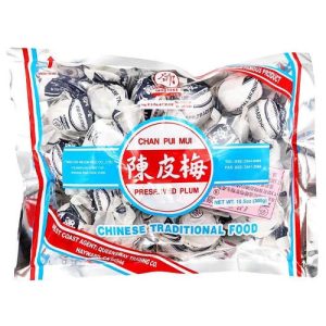 Chan Pui Mui – Preserved Plum – Traditional Fruit Süßigkeiten – 10,5 Unzen