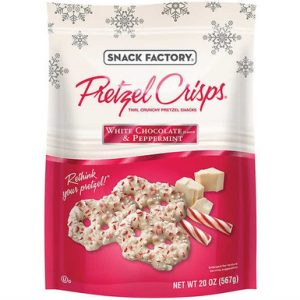 Snack Factory Pretzel Crisps weiße Schokolade und Pfefferminze, 20 Unzen.