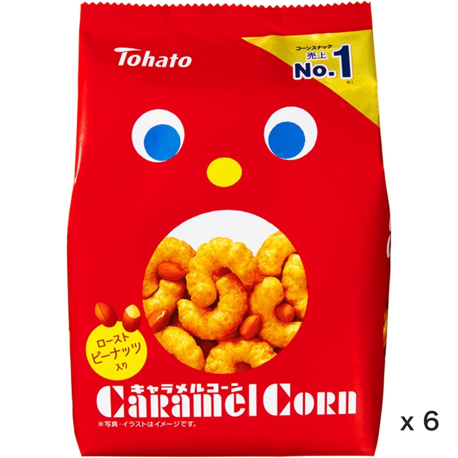 Tohato Karamell-Mais mit einer köstlichen Karamell-Beschichtung 70g × 6 Taschen Made in JAPAN – Tokyo Sakura Mall