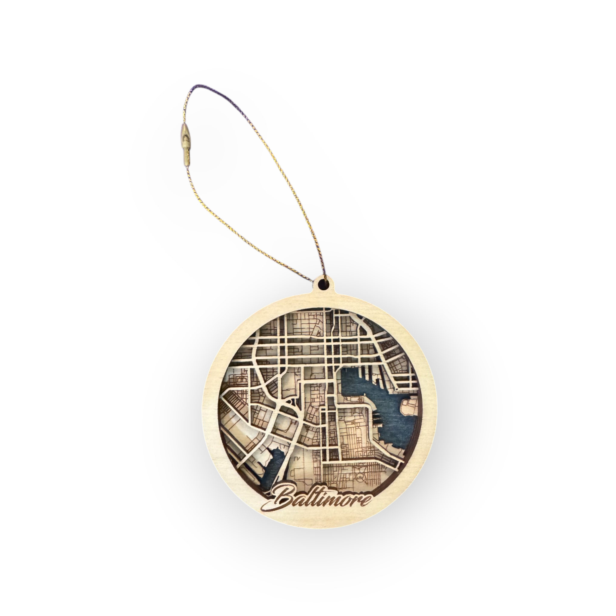 Leroy Weihnachtsschmuck 3D Baltimore Grid Karte