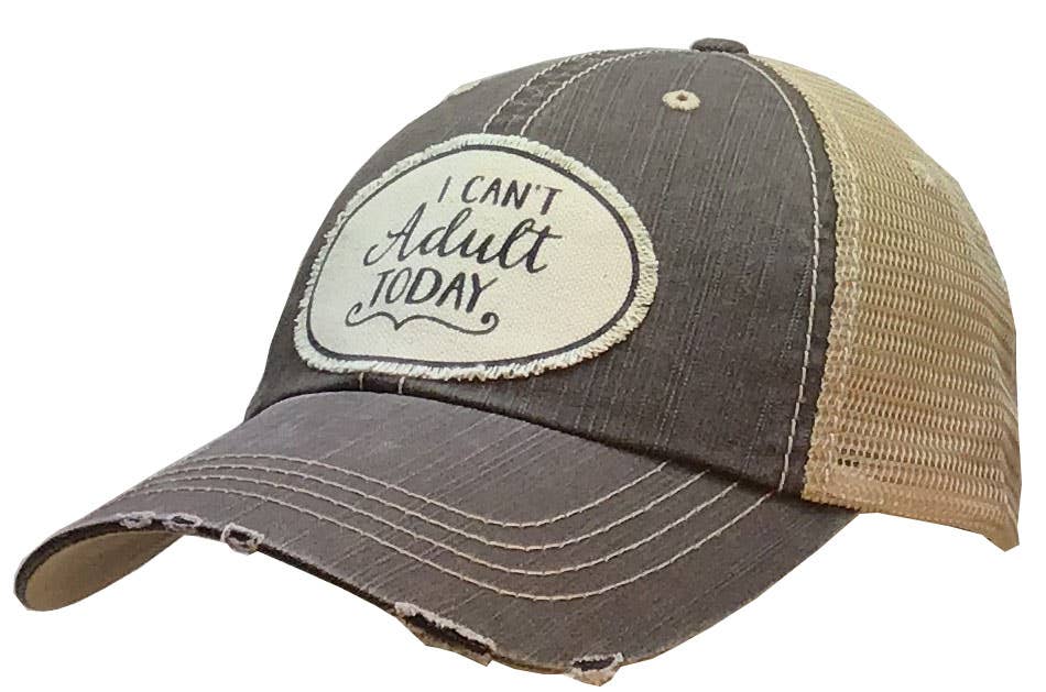 Vintage Life Ich kann heute nicht erwachsen sein Distressed Trucker Kappe