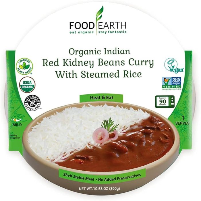 Essen Erde – Vorspeise Bohnen Curry Reis 10.58 Oz – Packung mit 6