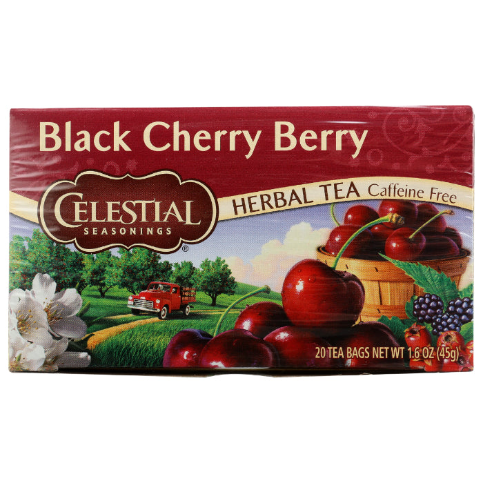 Celestial Seasonings Kräutertee Schwarz Kirsche Berry, 20 Beutel – Packung o