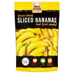 Simple Kitchen – Bananas tiefgekühlt getrocknet, 1,6 Unzen – Packung mit 6 Stück