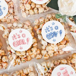 Baby Dusche Popcorn favors