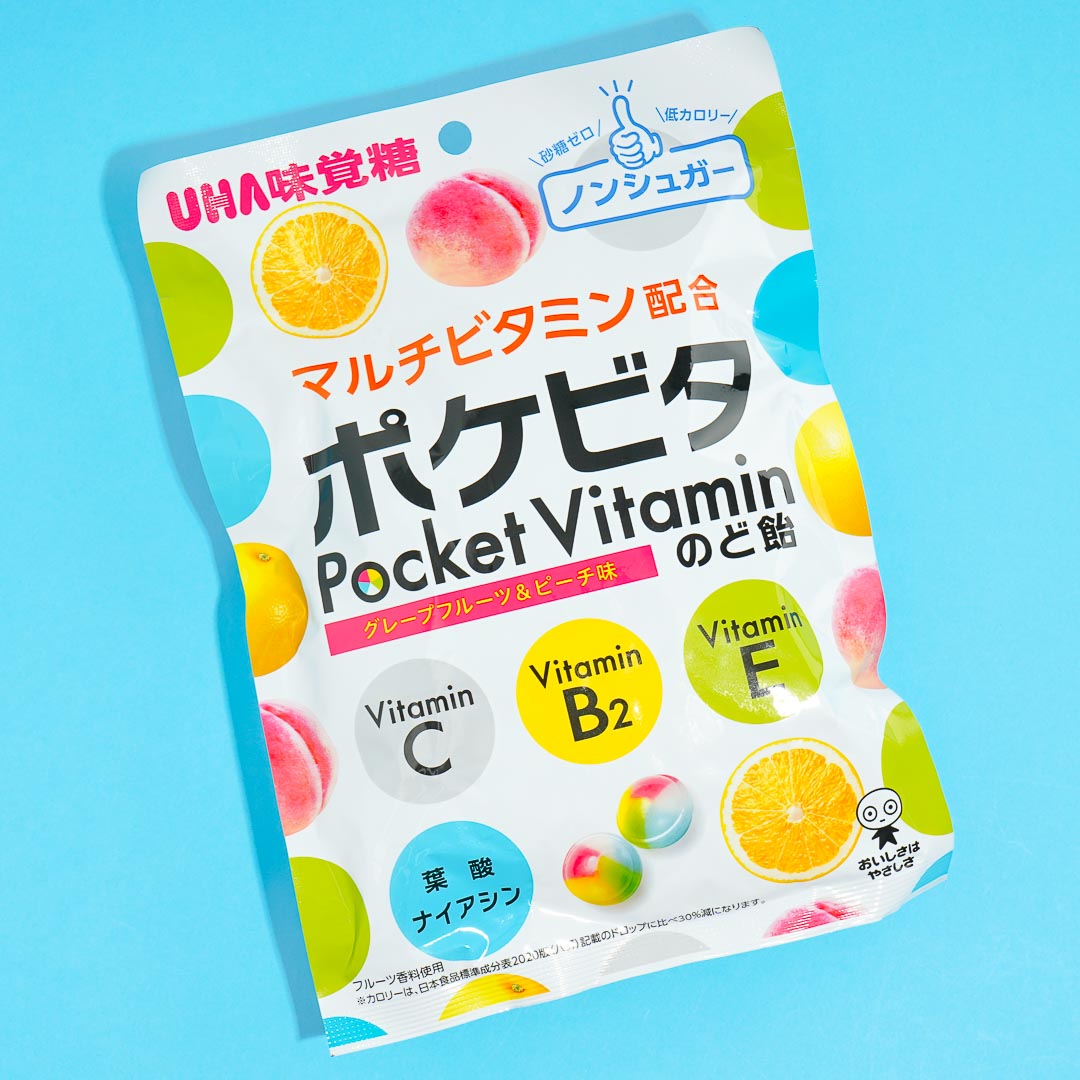 UHA Mikakuto Tasche Vitamin Hals Süßigkeiten – Grapefruit & Pfirsich