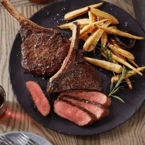 mittig geschnittene Knochen-in-Ribeyes