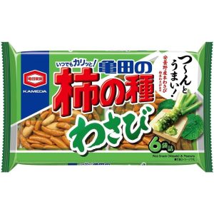 Kameda KakinoTane Kakino tane WASABI Geschmack 180g Japan Reis Cracker Erdnüsse in Japan hergestellt
