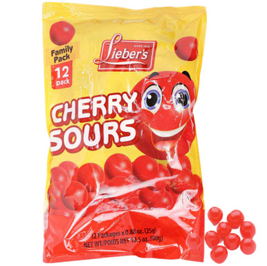 Lieber's Passah Kirsche saure Bonbons, Familienpaket, 12 Stück