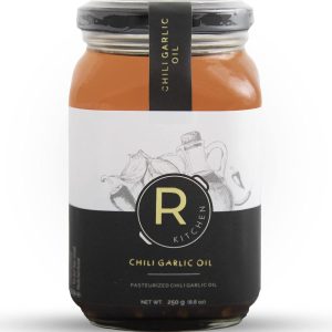 R Kitchen – Chili Knoblauch Öl – pasteurisierte Chili Knoblauch Öl – 250 g