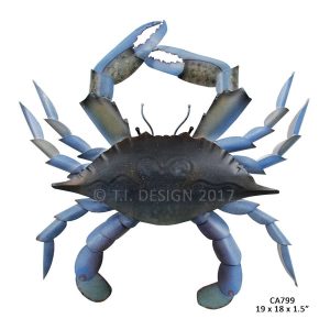 T.I. Design Blaue Kralle Krabbe Med Metall