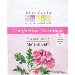 Aura Cacia Bademineral Geranium Comforting, 2,5 oz (Packung mit 6)