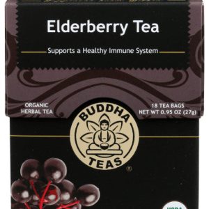 Buddha Teas – Elderberry Tee, 18 Säcke, Packung mit 6
