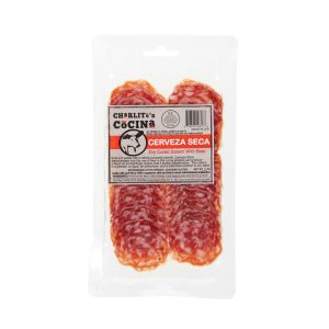 charlitos cocina cerveza seca – getrocknete, ausgehärtete Biersalami (presliced) – 15 x – 3oz