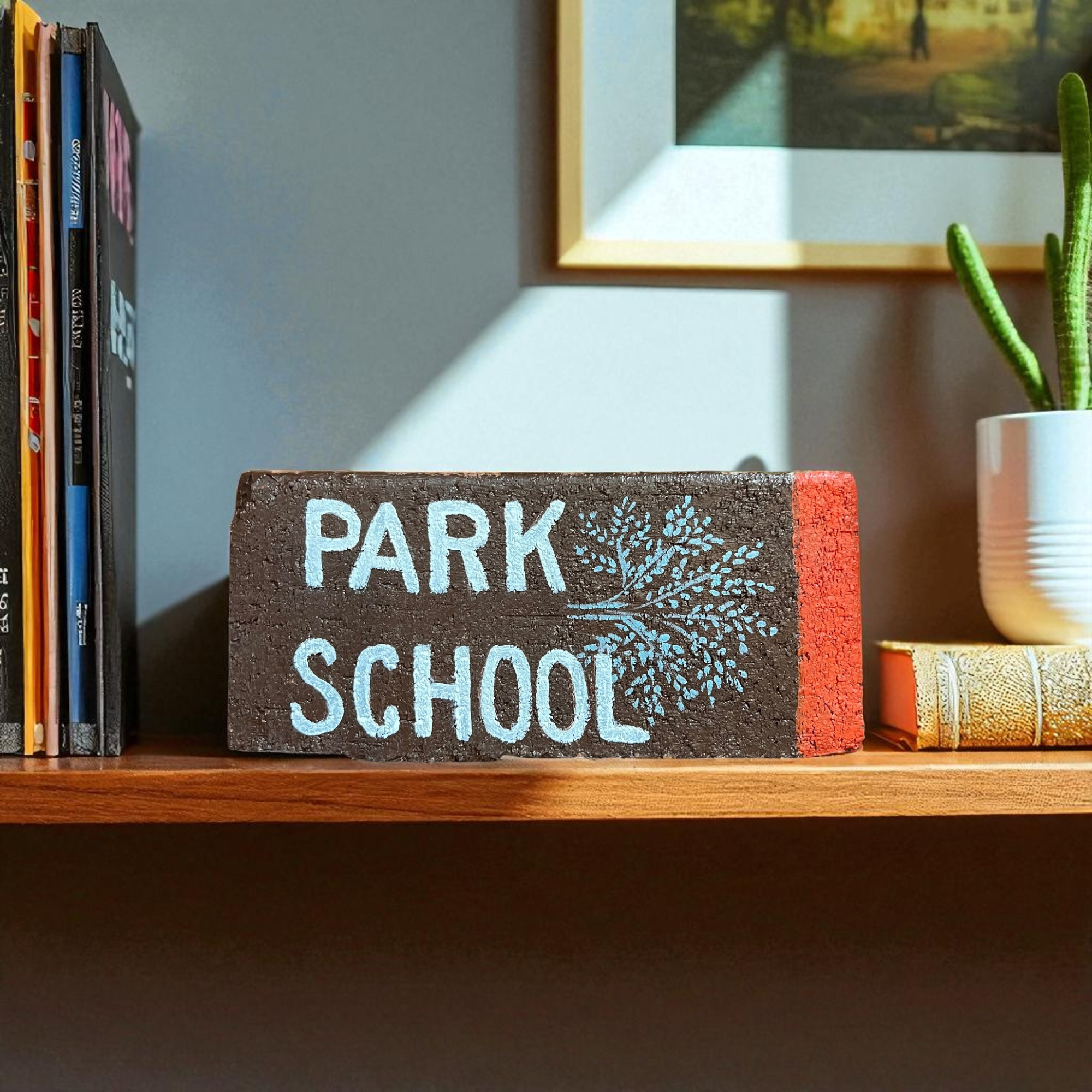 Linda Amtmann Handbemalte Brick- Park Schule