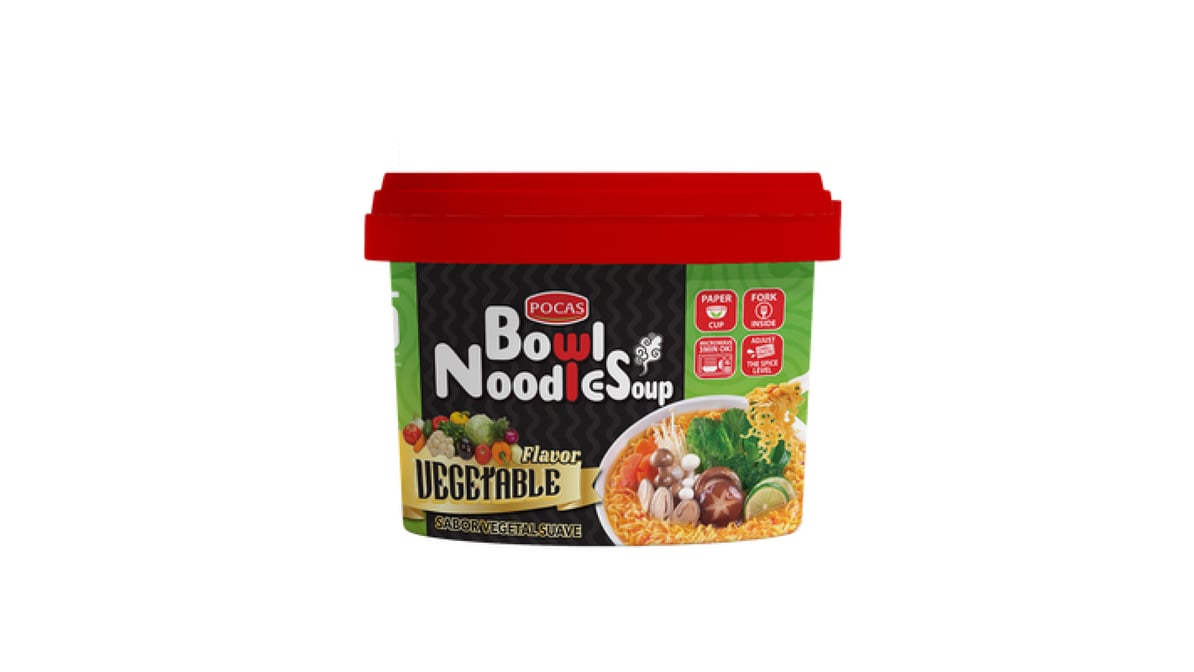 Pocas Bowl Nudeln Gemüsegeschmack Suppe
