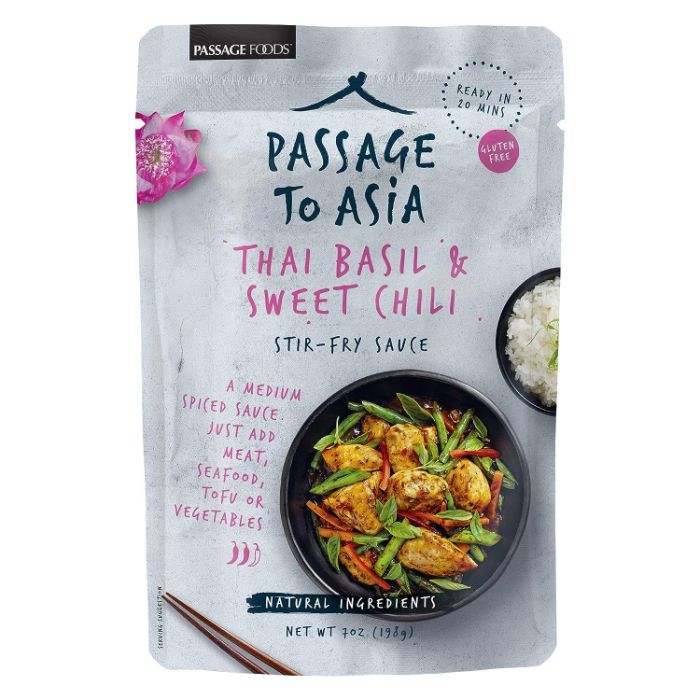 Passage Foods Sauce Sommer Thai Basilikum & süße Chili 7 Oz – Packung mit 8