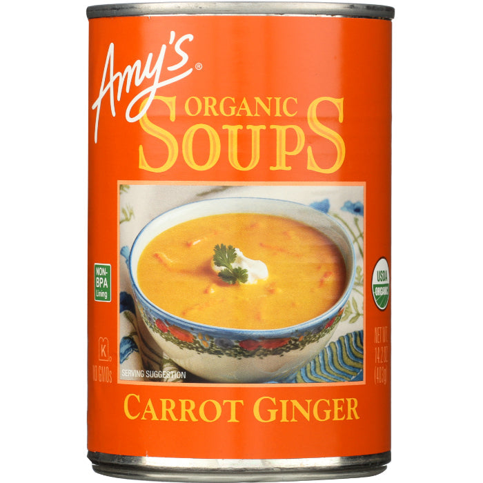 Amy's Suppe Karotten Ingwer Bio, 14,2 Oz – Packung mit 12