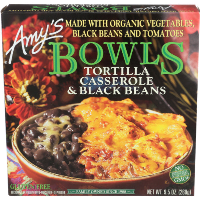 Amy's Schüssel Tortilla Casserole Schwarz Bean GF, 9,5 Oz – Packung mit 12 Stück