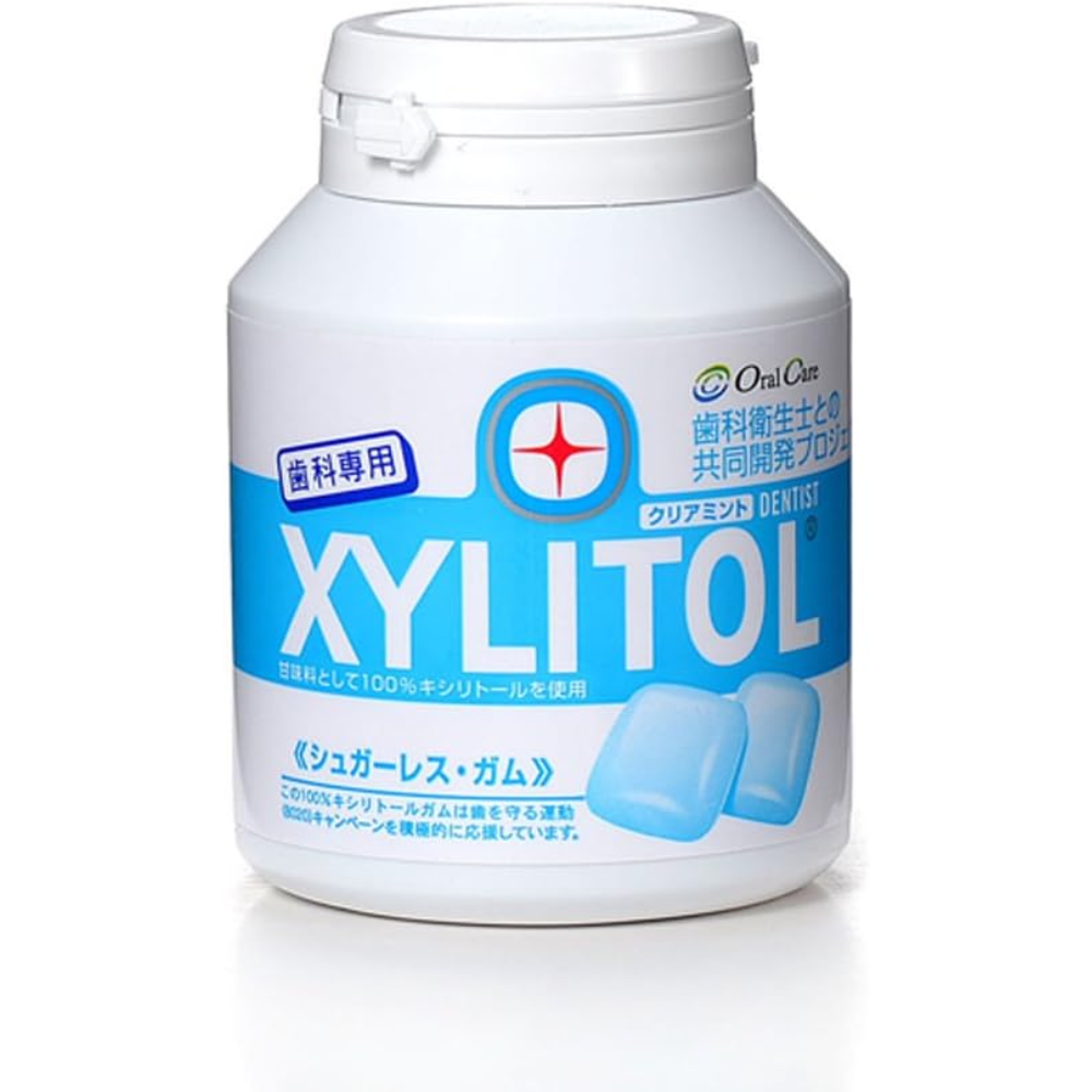 Lotte Dental Xylitol Gum Flasche klar Minze 90pcs zuckerfrei – Hergestellt in Japan – Tokyo Sakura Mall