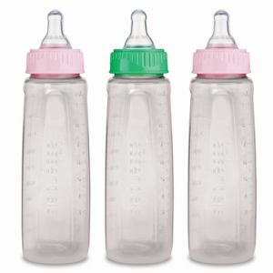 Zuerst Essentials Von NUK 9 Unzen mittel Flow Babyflaschen Weiß, 3er Packung