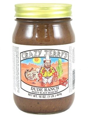 Verrückte Jerry Dude Ranch Durty Schwarz Bean Dip, 16 Unzen