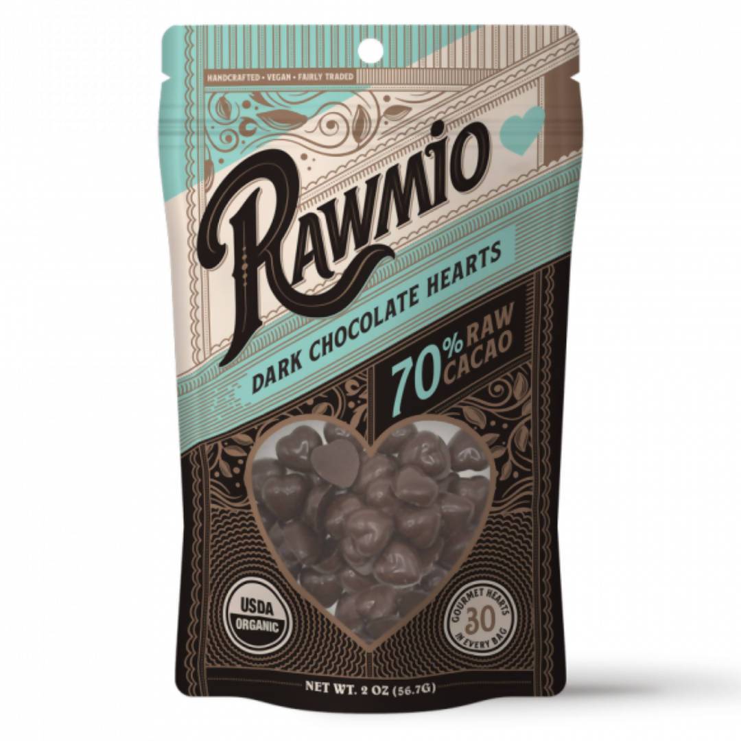 Rawmio Raw Schokolade Hearts Beutel – 18 x 2oz