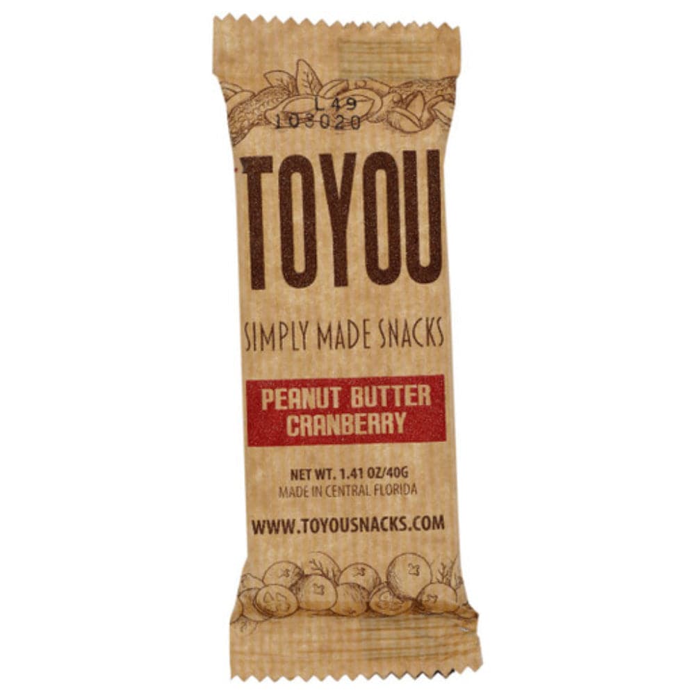 Toyou Snacks – Glutenfreie Snackbar Erdnussbutter Cranberry