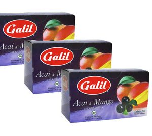 Galil Acai & Mango aromatisierter Tee 20 Teebeutel zählen (Pack von 3)