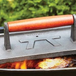 Fox Run Marken – Anfang Gusseisen rechteckige Grillpresse, 9′′ x 5′′