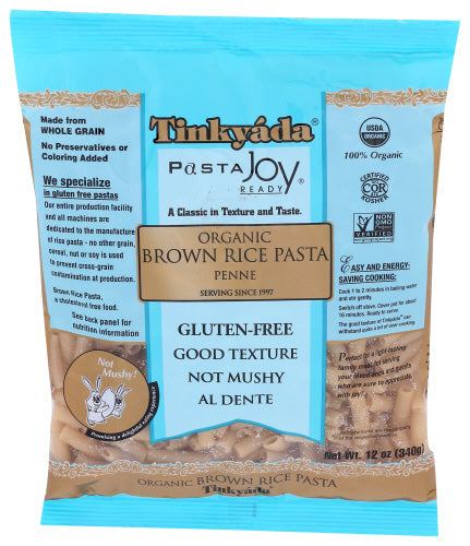 Tinkyada Pasta brauner Reis Penne Org 12 Oz – Packung mit 1