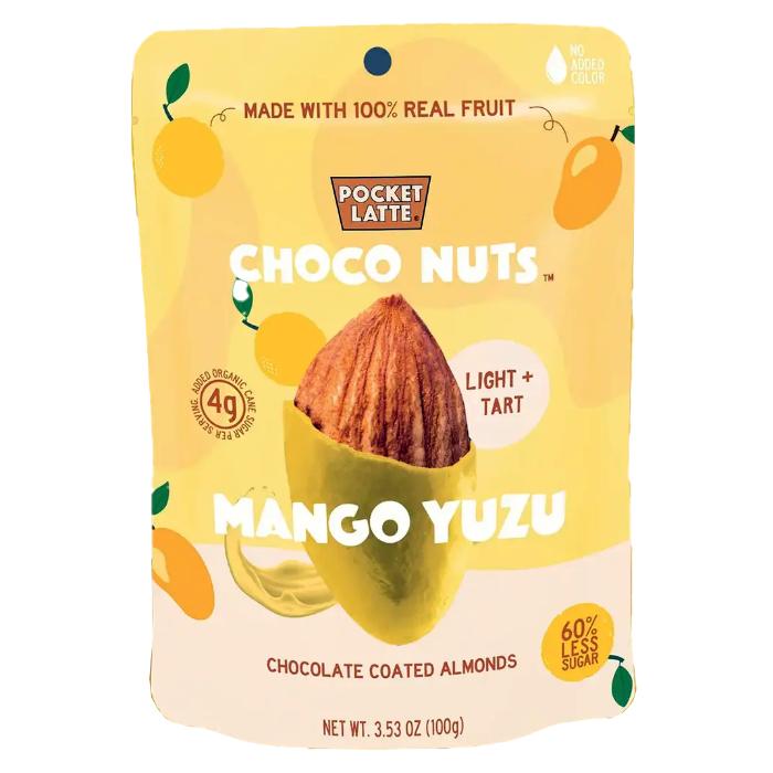 Tasche Latte Mango Yuzu Schokolade Nüsse 3.53 Oz – Packung mit 6