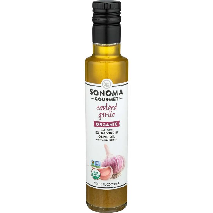 Sonoma Gourmet Extra Natives Olivenöl mit Knoblauch, 8,5 oz – Packung mit