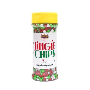Jingle Chips – Weihnachts-Süßigkeiten beschichtete Schokolade Chips - 5 Unzen