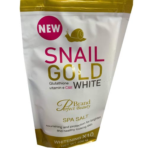 Schnecke Gold – Glutathion Vitamin E C&E Weiß – Spa Salz – Gold Scrub Seife – Aufhellung x10 350 G