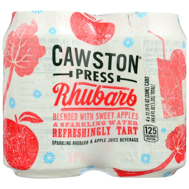 Cawston Press – Funkelndes Wasser Rhabarber & Apfel 4 Packung, 11,15 oz (Packung)