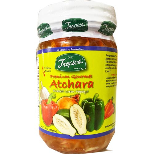 Tropics Premium Gourmet Atchara – Eingelegte grüne Papaya – 12 OZ