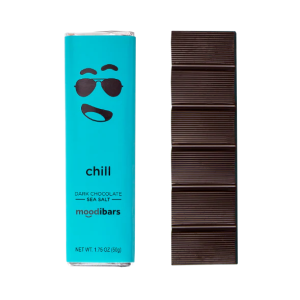 Moodibars Chill dunkle Schokolade Meersalz – 1,75 Unze