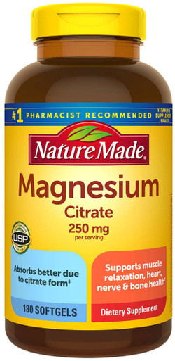 Nature Made Magnesium Citrat 250 mg., 180 Kapseln