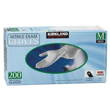 Kirkland Signature Latexfreie Nitrilprüfung Mehrzweckhandschuhe, mittel, 200 Stück