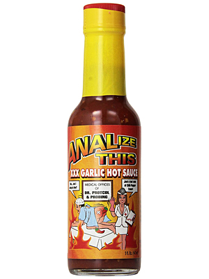 Analize Dies XXX Knoblauch Heiß Sauce