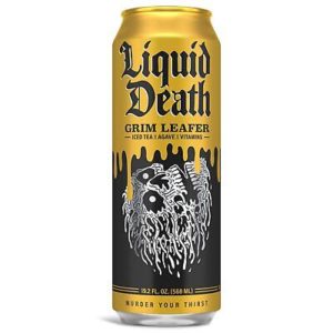 Liquid Death – Grim Leafer Iced Tee, 153,6 Liter Packung mit 3 Stück