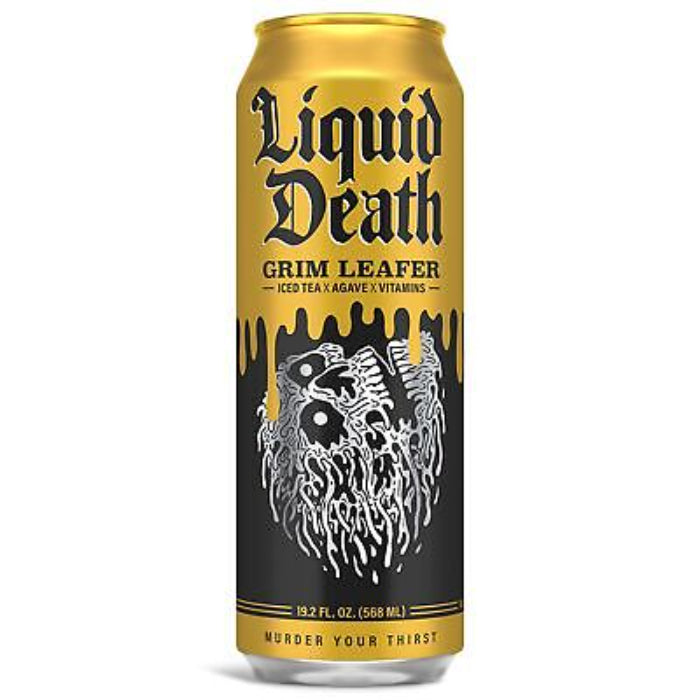Liquid Death – Grim Leafer Iced Tee, 153,6 Fl Oz – Packung mit 3 Stück