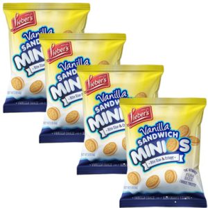 Lieber’s Minios Vanille-Sandwich-Kekse, 2 Unzen (Packung mit 4)
