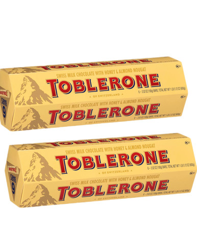Toblerone Schweizer Milchschokolade, 3,52 oz, 6 Stück (2 Stück)
