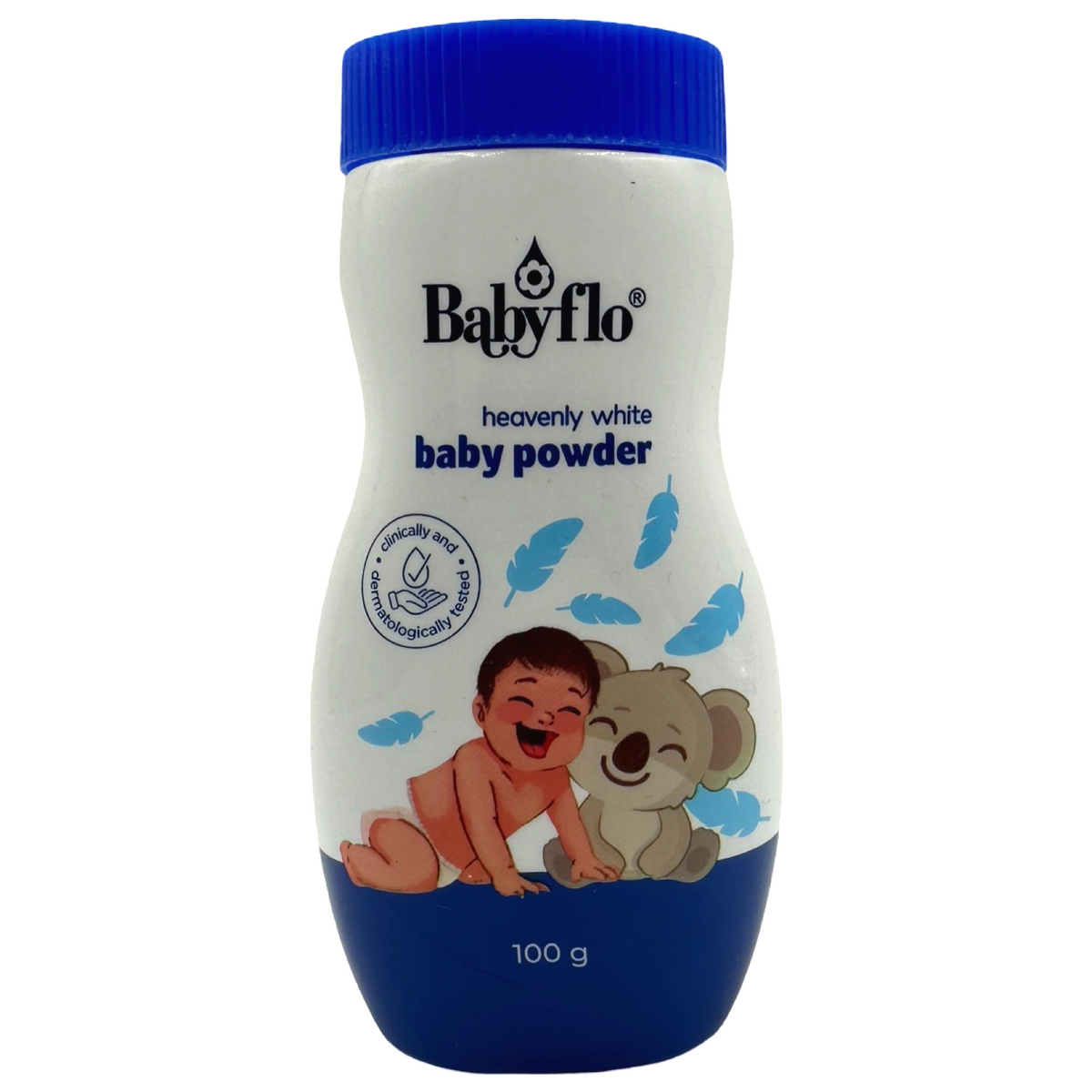 Babyflo Babypulver – himmlisch weiß (blau) – 100 g