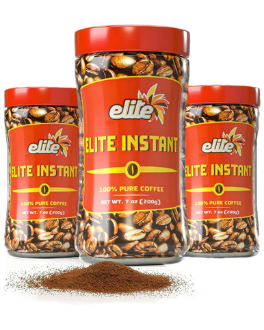 Elite Instant 100% Passah Kaffee, 7 Unzen. (Packung mit 3)